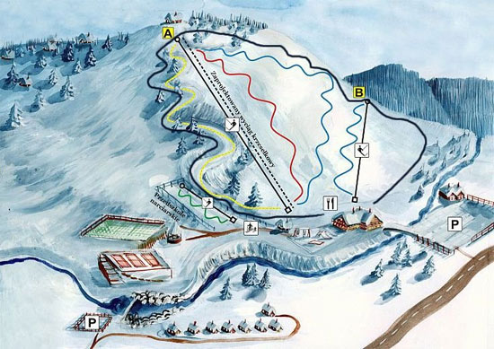 Mapa Podstolice Ski