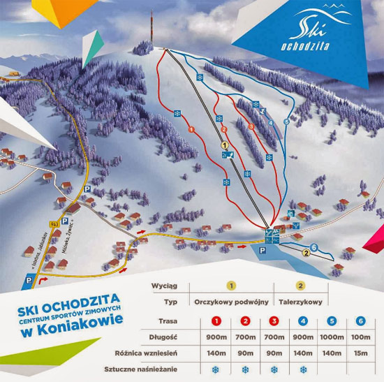 Ski map Ski Ochodzita