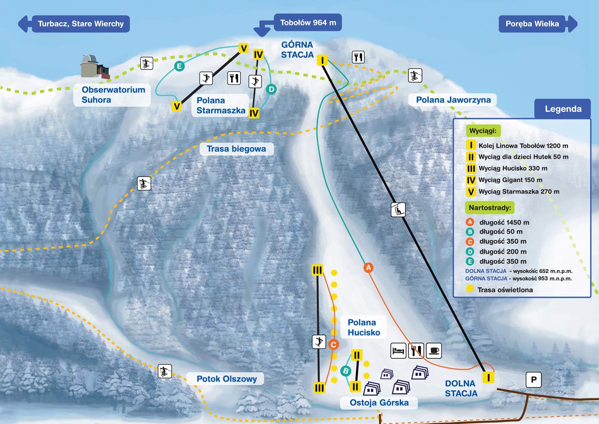 Mapa Ski Koninki
