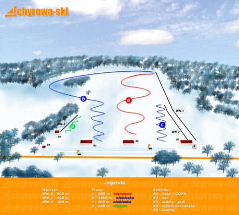 Mapa Chyrowa-Ski