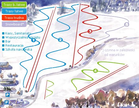 Mapa Sierpaw Ski
